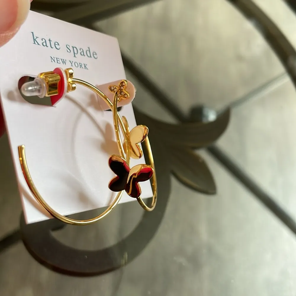 Kate Spade Butterfly Hoops NEW - Image 2