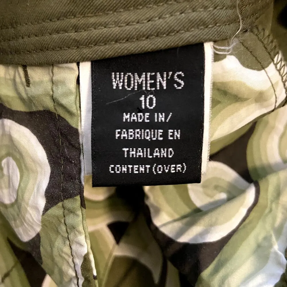 Vintage Patagonia Pataloha Kokawe Capri Pants Y2K Olive Printed Hook Loop 10 - Image 5