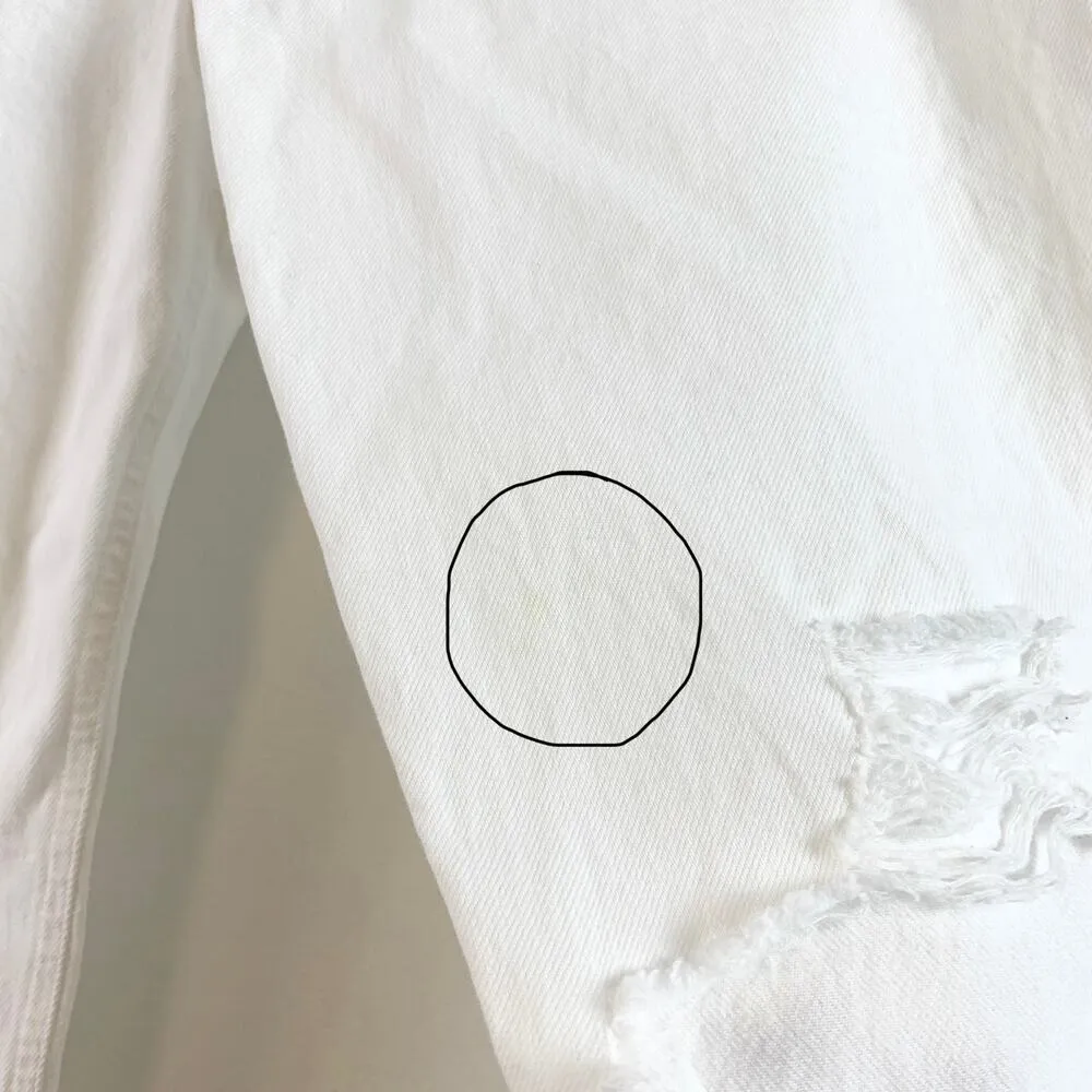 AGOLDE 90's Mid Rise Loose Fit Straight Leg Distressed Denim Jean White Vanish - Image 9