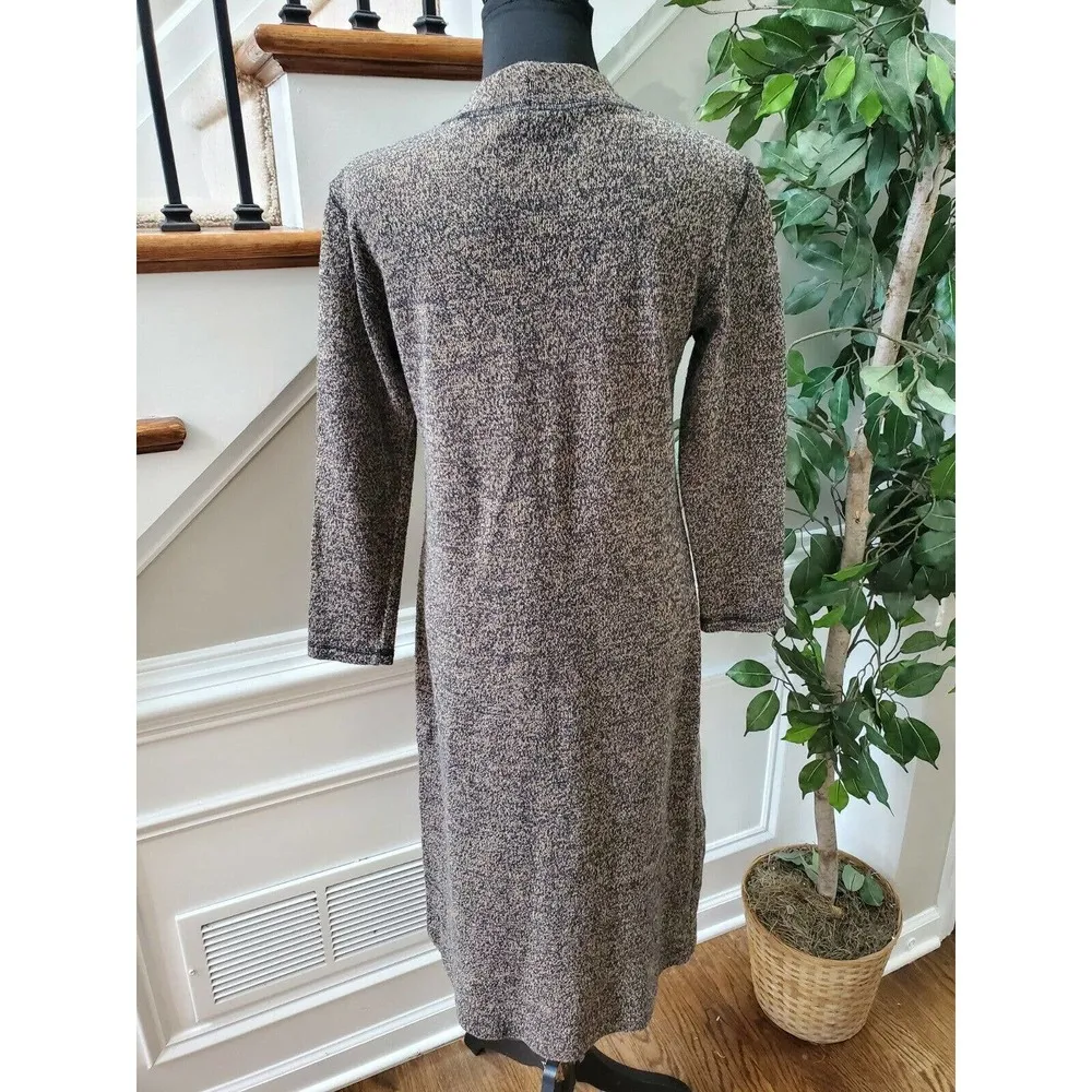 Coldwater Creek Gray Cotton Long Sleeve Mock Neck Knee Length Sweater Dress PXS - Image 7