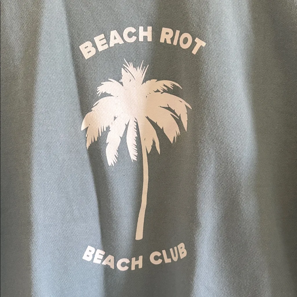 Beach Riot Palm Tree Blue Oversized Crewneck Sweatshirt Beachy summer vacation - Image 5