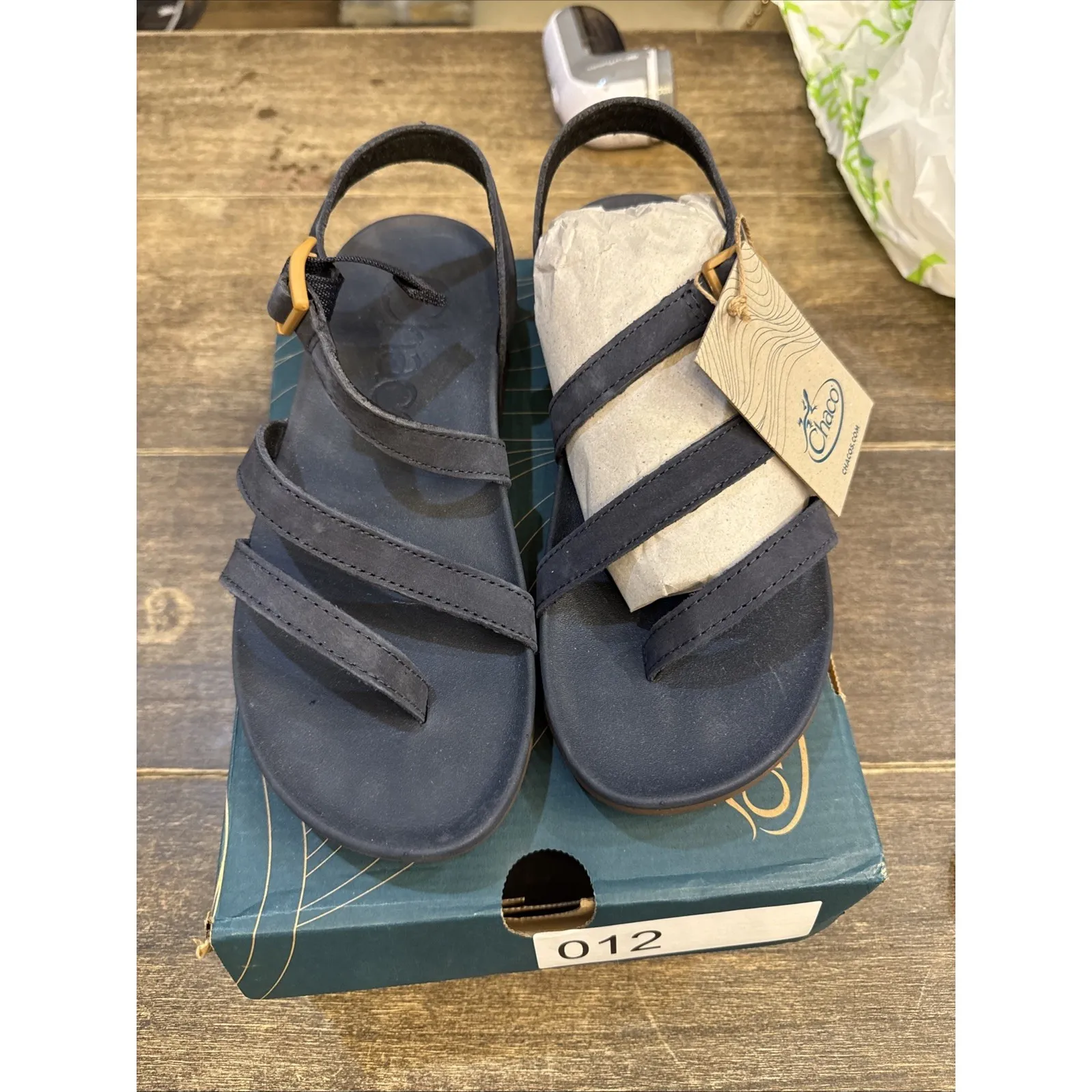 Chaco Women‎ Lowdown Strappy High Sandal Shoes Marine Blue Size 8 - Image 2
