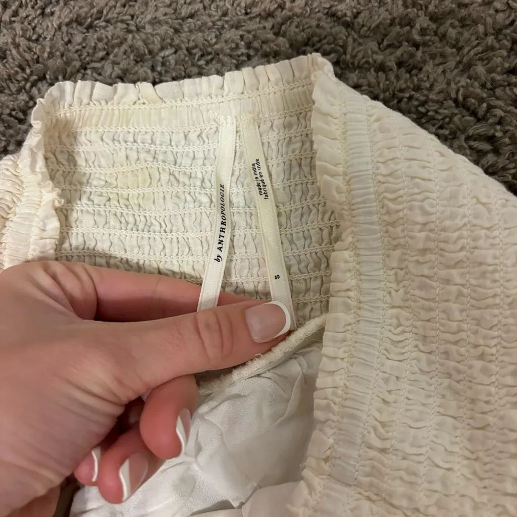 Anthropologie Eyelet Two-Piece Set **flawed** - Image 8