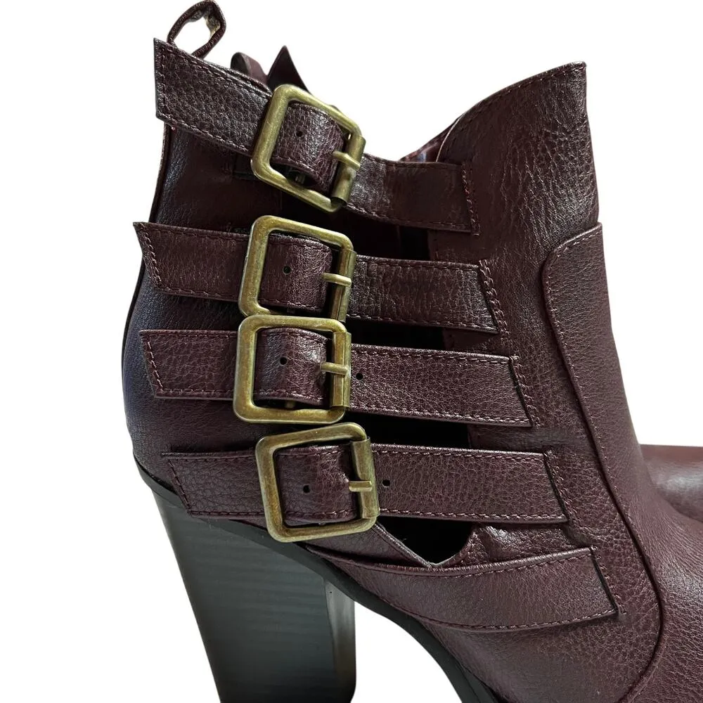 Wild Diva Dominic Buckle Heel Booties Size 8 Western Trendy Colorful Bohemian - Image 2