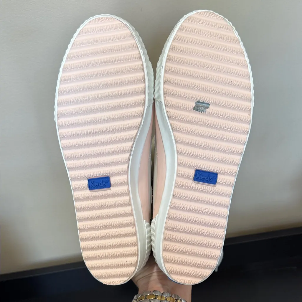 Keds Women’s High Top Sneakers White Pink Leopard Print Green Accent Size 6 - Image 9