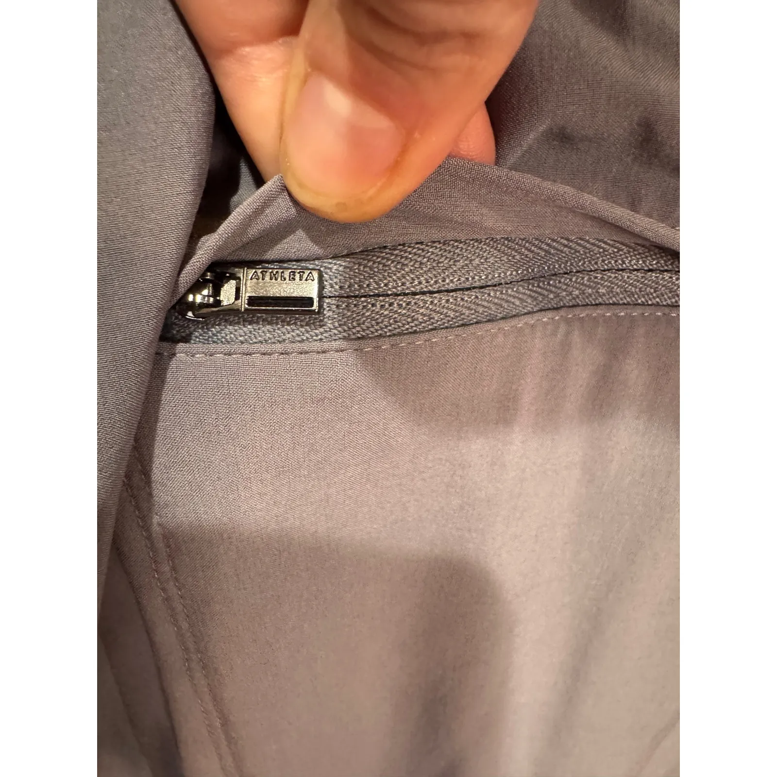 Athleta Brooklyn Heights Wide Leg Jumpsuit‎ Sz 16 Gray - Image 9