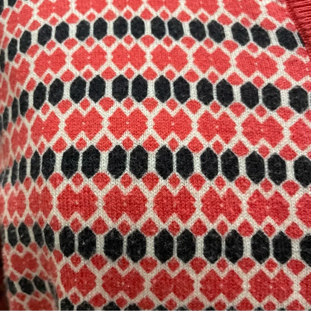 Ellen Tracy  abstract patterned red and black cardigan / M / EUC - Image 6