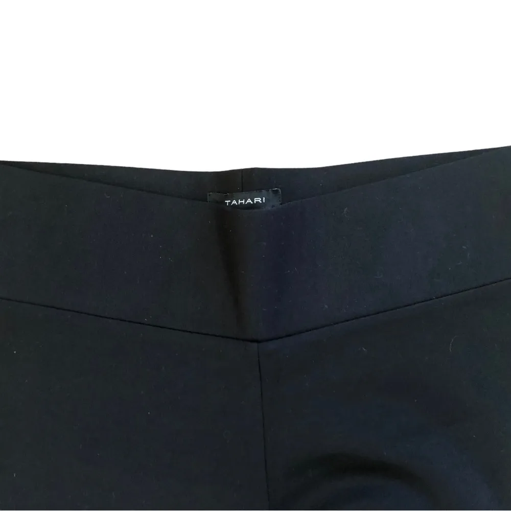 Tahari Ponte Slim Pull On Pant Black Size M Stretch Comfy Work Errands/Everday - Image 3