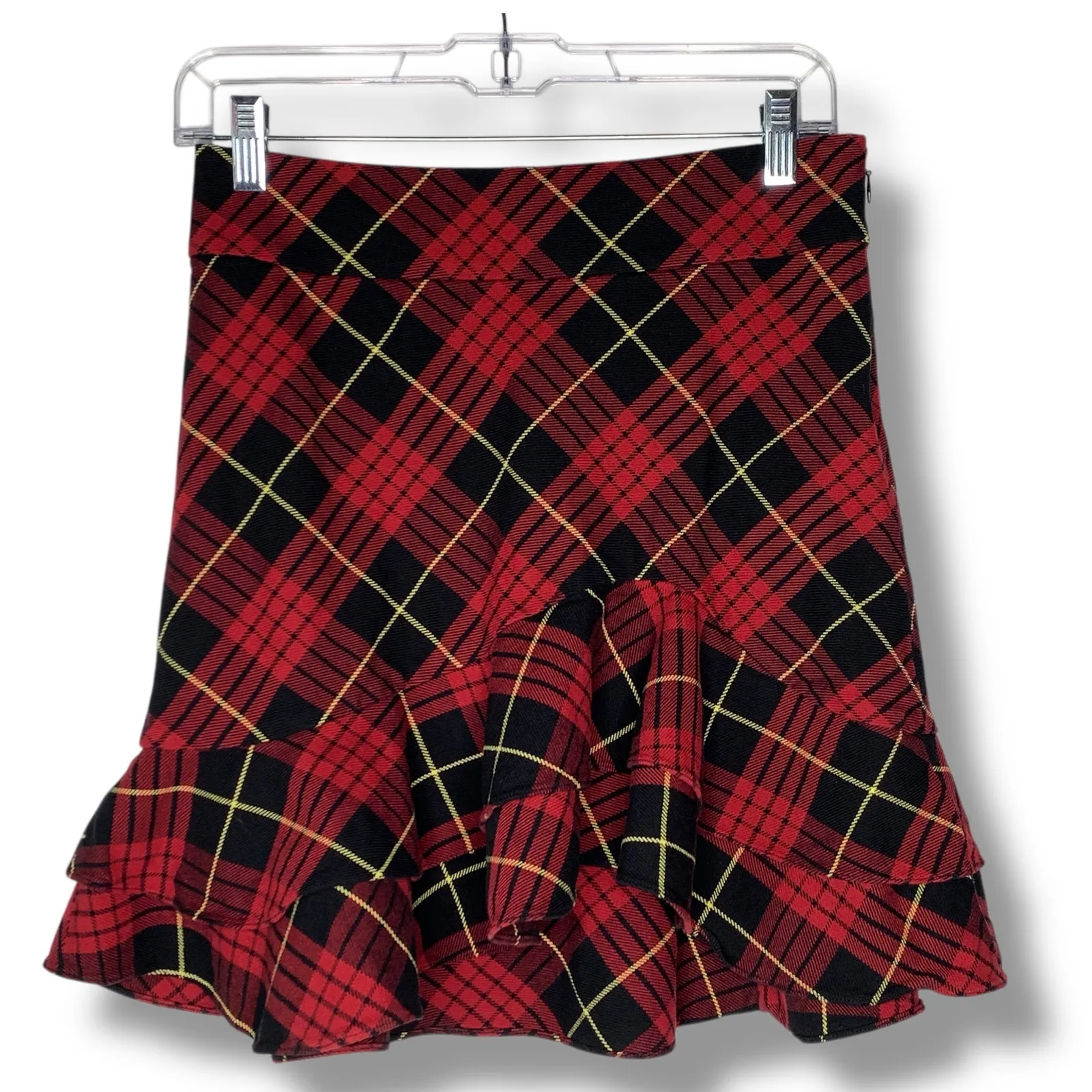 Ralph Lauren Mini Skirt Plaid Plaid Ruffle Academia School Girl 90's Y2K - Image 2