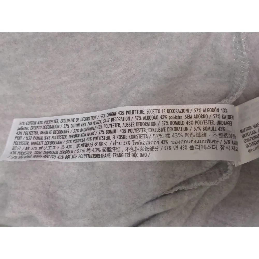 Disney Womens Crewneck Sweatshirt Purple Gray Pullover Color Block Long Sleeve M - Image 7