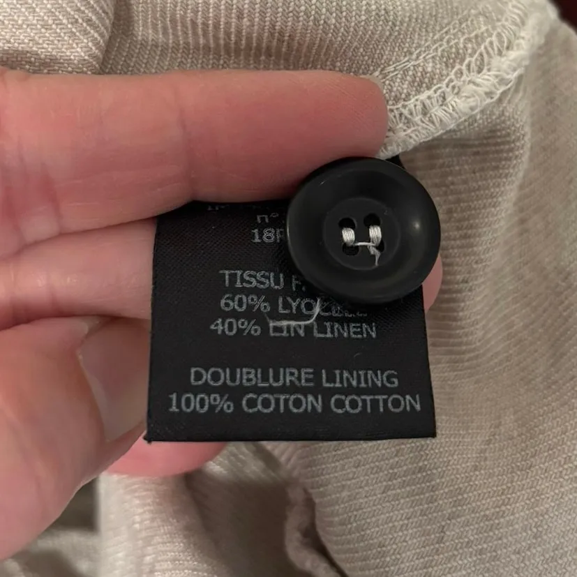 Etoile Isabel Marant Size 38 US M 6 Wally Chalk Top Blouse Ruffled Linen Blend - Image 6