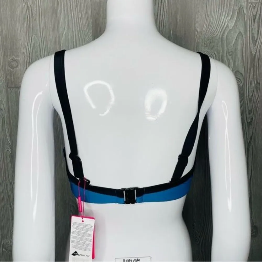 Nwt Curvy Kate Women's Standard Rock The Pool Halterneck Bikini top xl swimwear Blue - Image 6