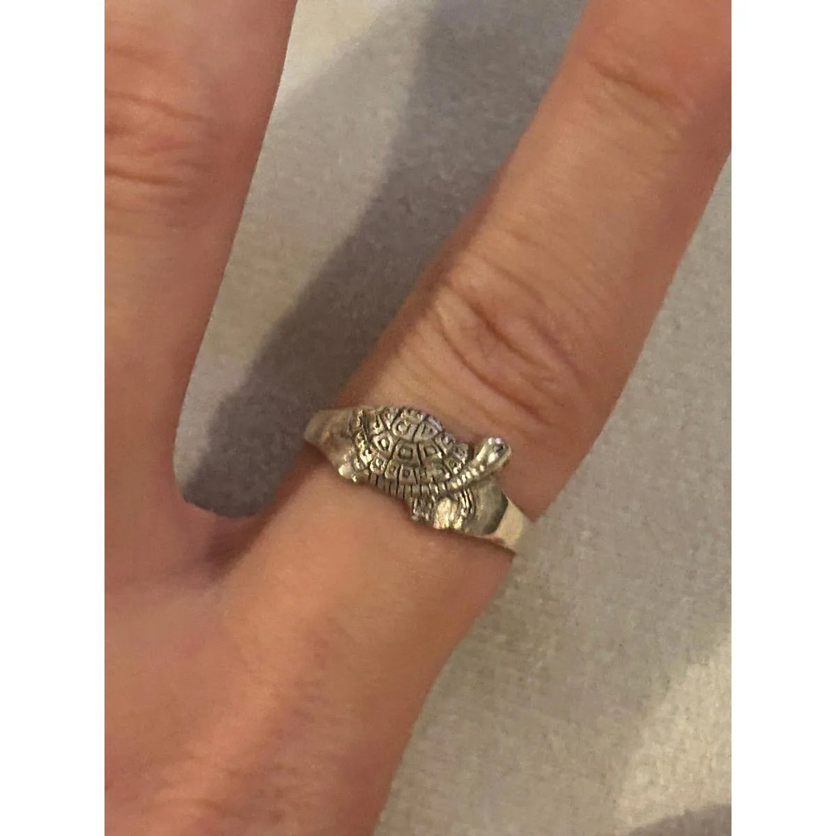 925 sterling silver ring band size 8.75 lot c15 turtle - Image 3