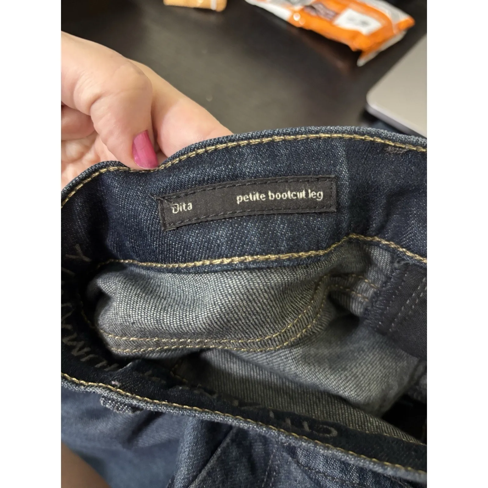 Citizens of Humanity Dita Dark Wash Jeans Petite Bootcut Leg Size 27P USA - Image 8