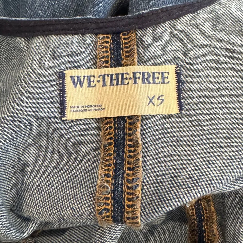 Free People High Roller Denim Jumpsuit Size XS - Image 8