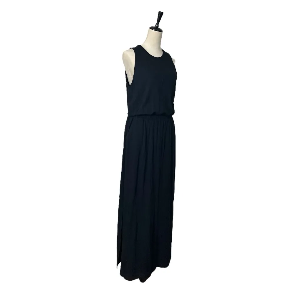 Splendid Eco New Black Maxi Dress Elastic Waist Sleeveless Women’s Size Medium - Image 2