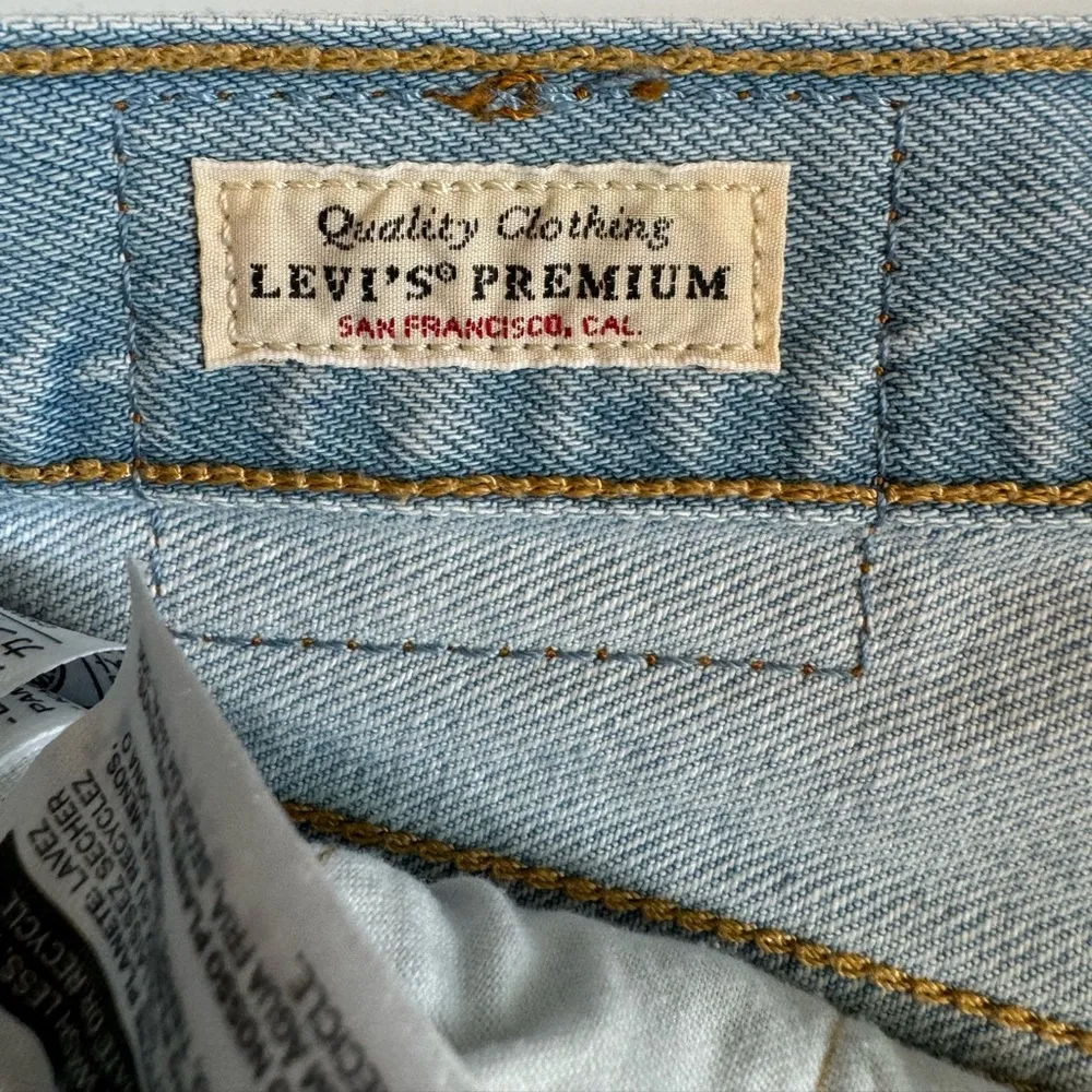 Big E Levis 501 denim jean shorts Lt blue w 32 high waisted - Image 11