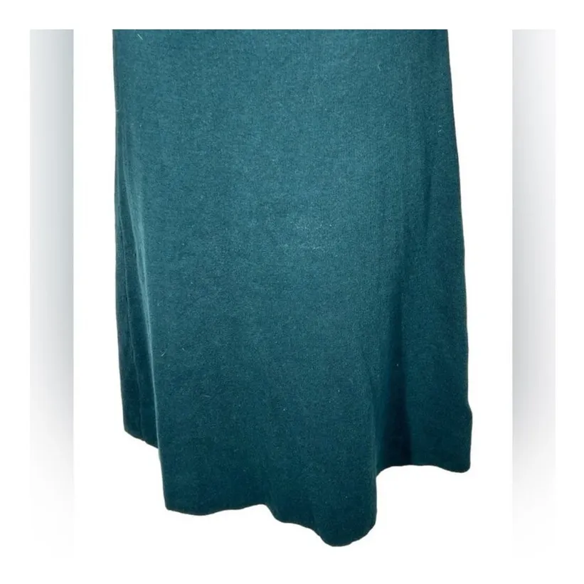 Adrienne Vittadini Two-Tone Green Sweater Dress Small Long Sleeve Knee Length - Image 4