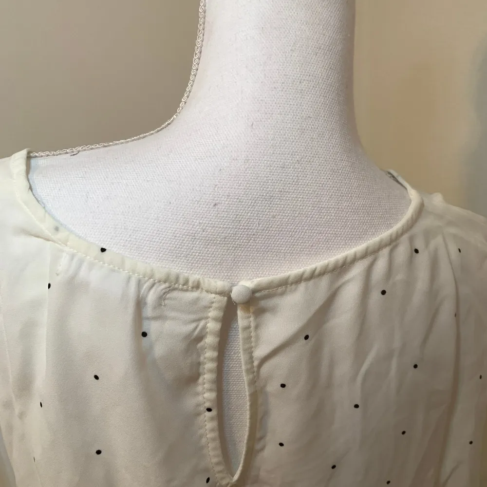 Socialite Long Sleeve Polka Dot Tie Hem Blouse - Image 4