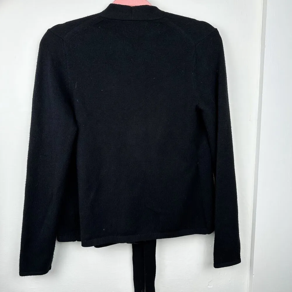ett:twa by Anthropologie Sweater with Tie Waist Cardigan Black XS - Image 3