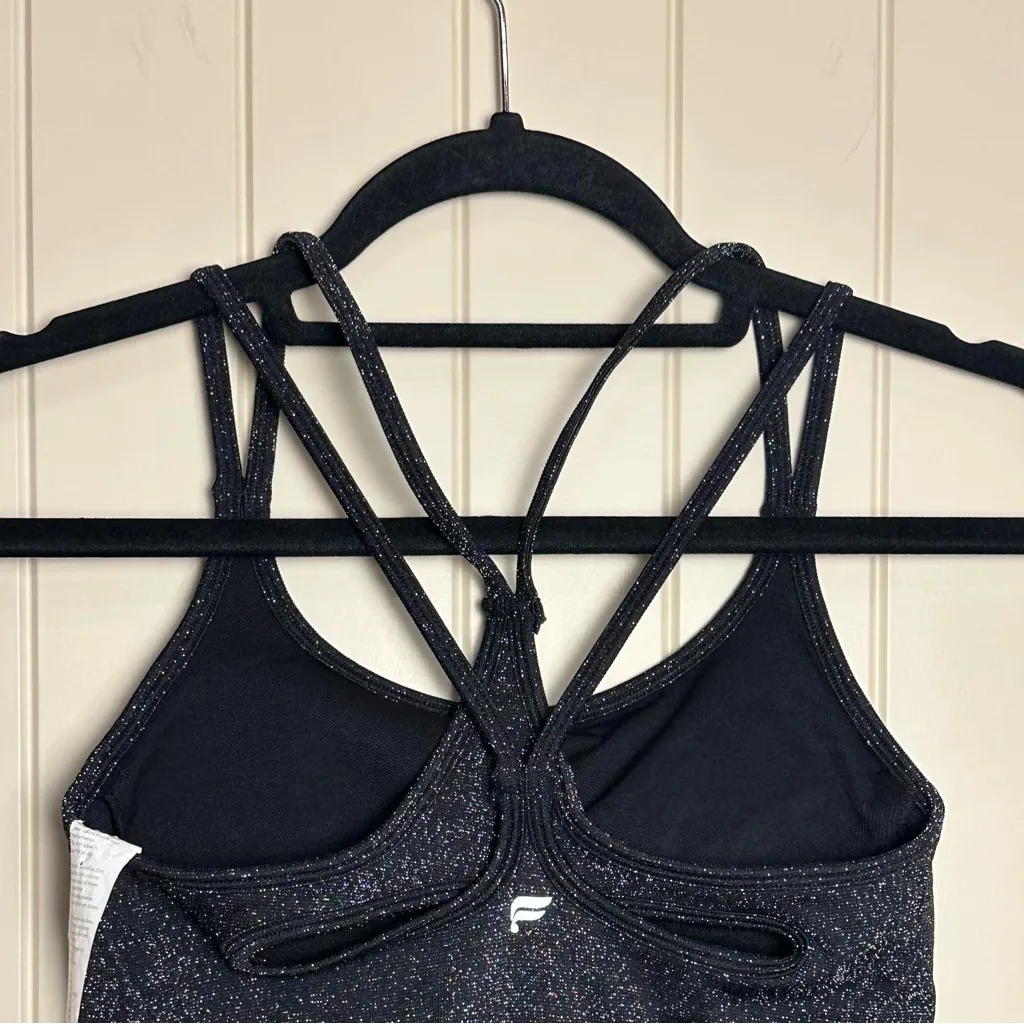 Fabletics Seamless Lurex Jumpsuit Sparkle Black Women's Size Small NWT $94.95 - Image 11