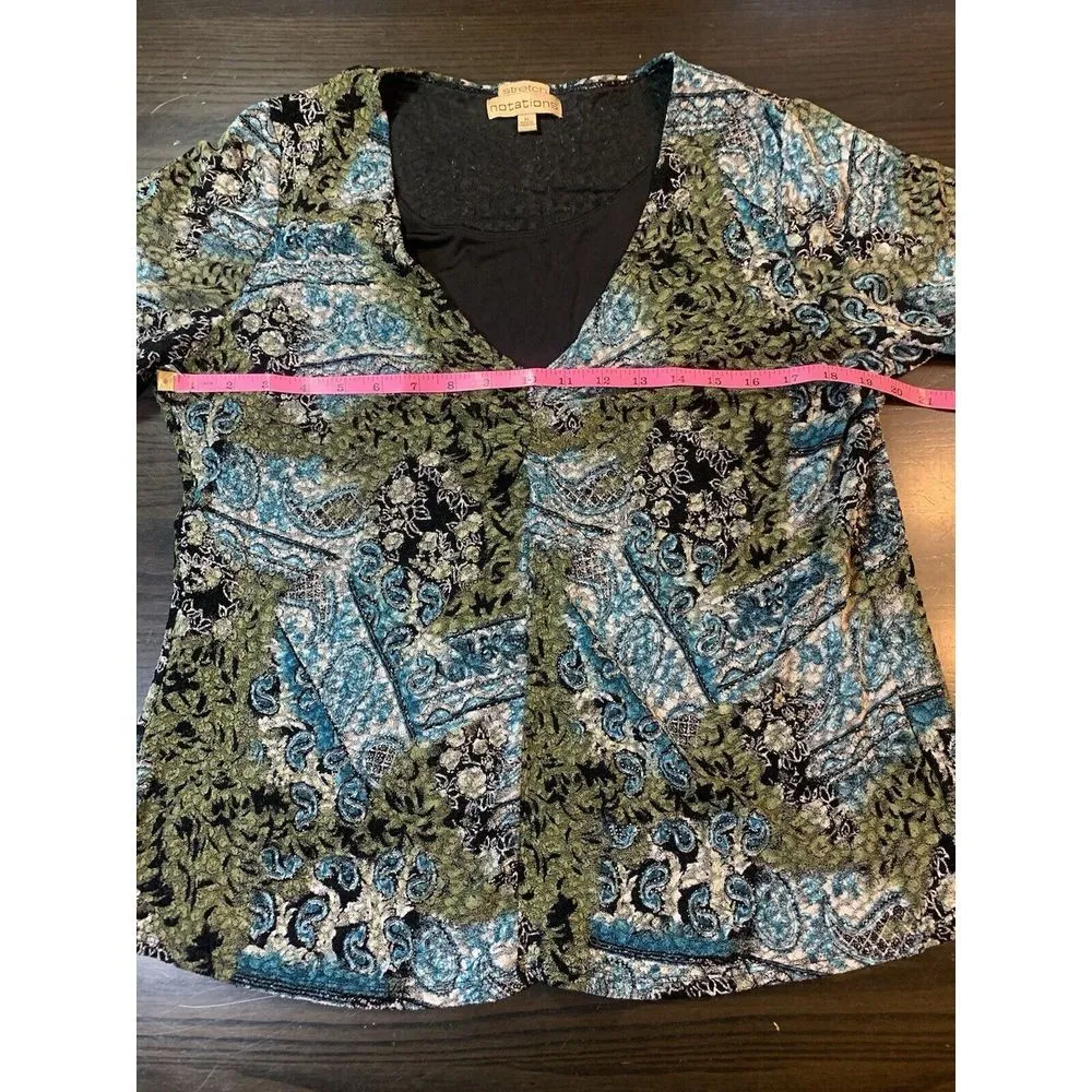 Notations Whimsigoth Top Womens XL Stretch Office‎ Church Comfort Fairy Grunge - Image 5