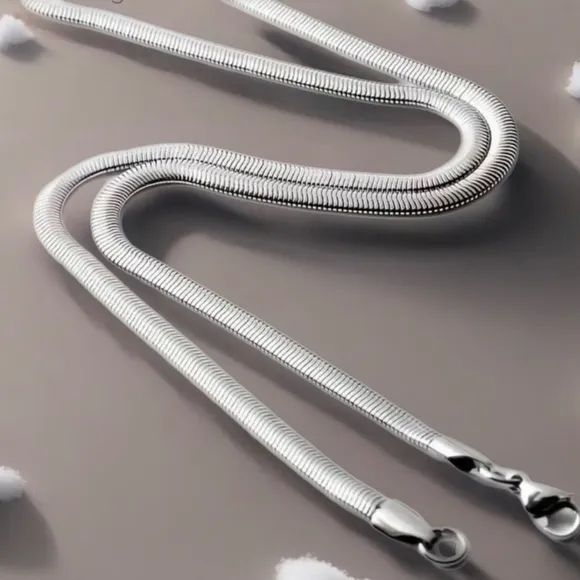 Flat Snake Bone Chain Size 23” NWT Silver - Image 2