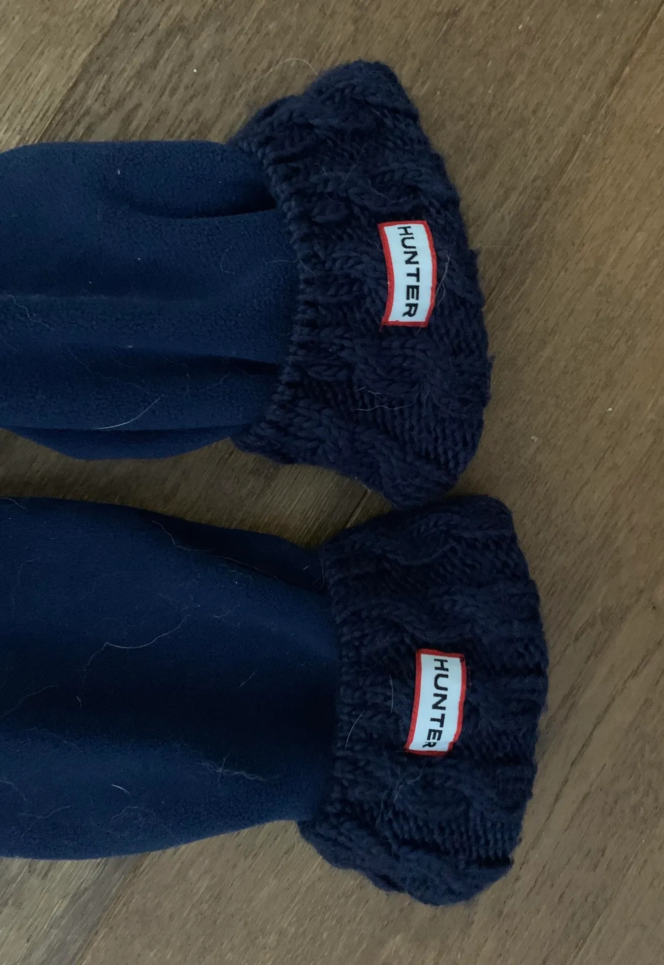 Hunter Fleece Navy Welly Socks - Image 4