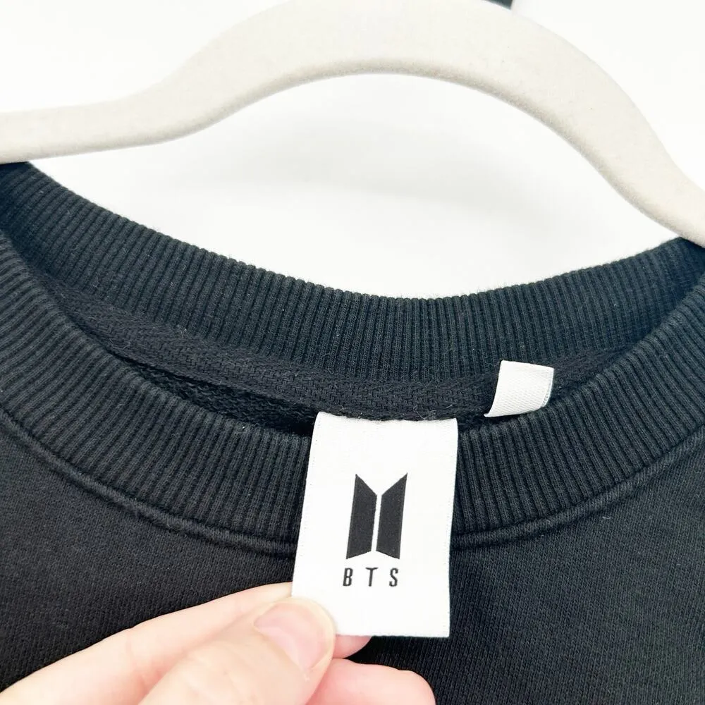BTS Official Streetwear Lounge Crewneck KPOP Idol Merch Sweatshirt Size XL Black - Image 4