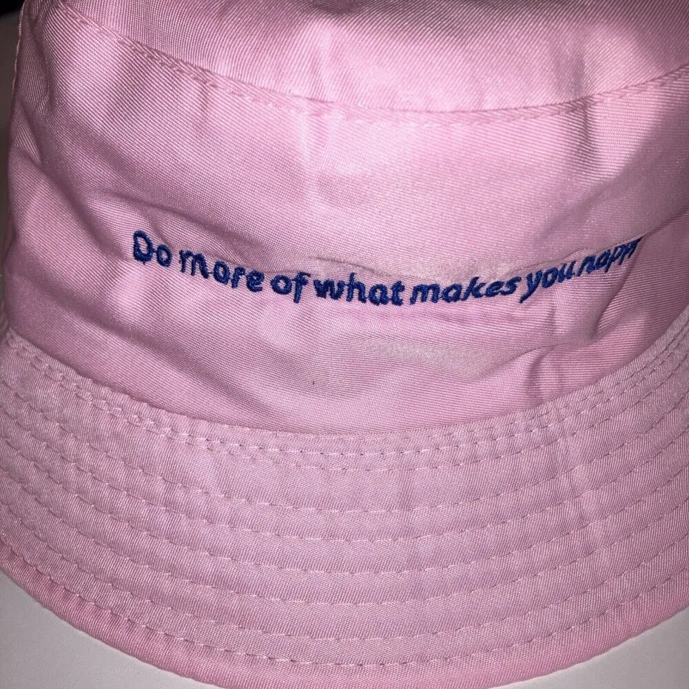 Do More Of What You Love Pink Bucket Hat New Without Tags - Image 2