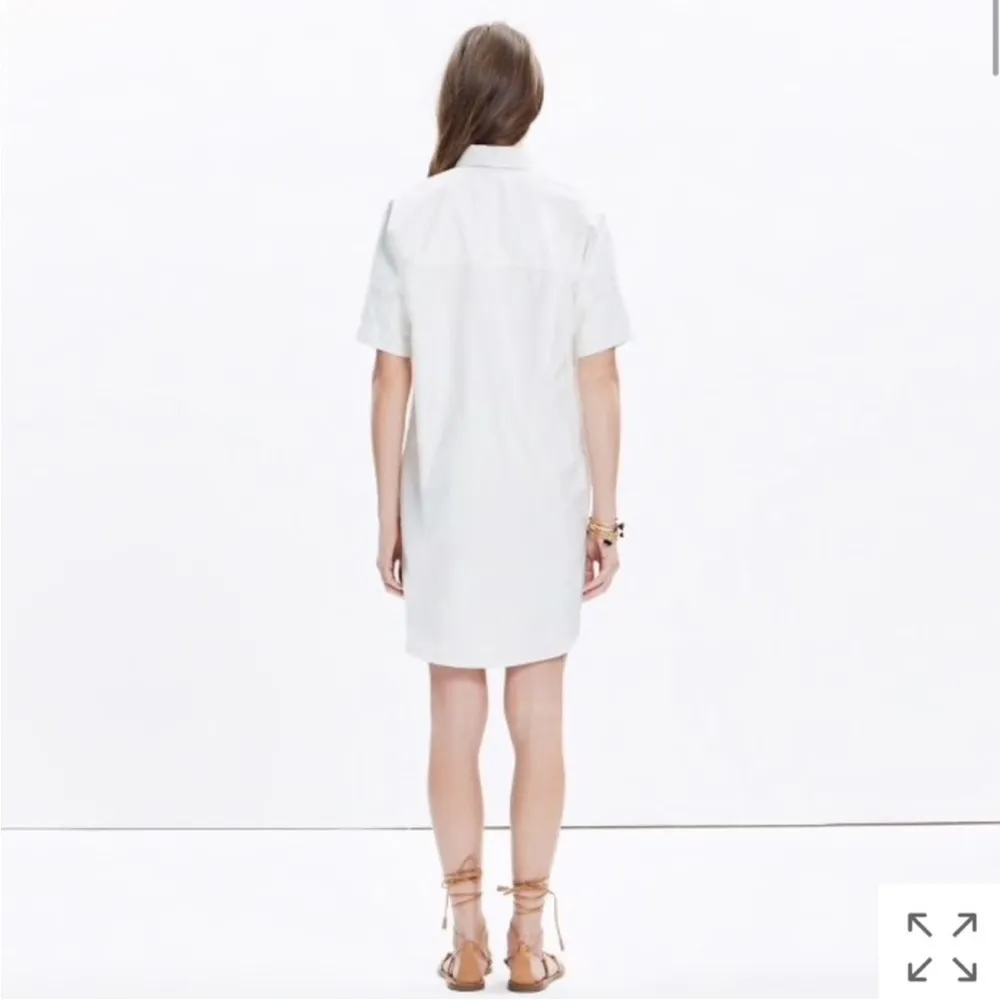 Madewell Pure White Courier Shirtdress Size XXS - Image 3