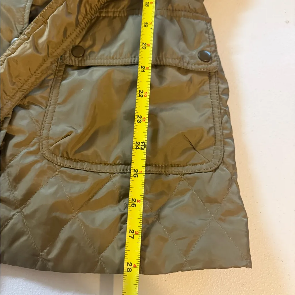 Banana Republic Olive Green Quilted Patch Pocket Jacket Coat Large L  Barn Core - Image 6