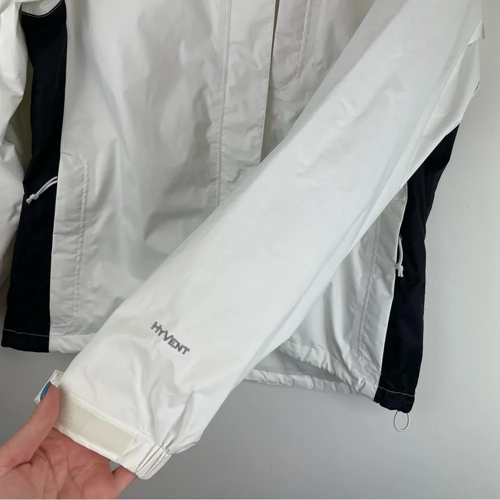 The North Face Womens Jacket Sz Medium White Black Hooded Ski Wind Snow Jacket - Image 10