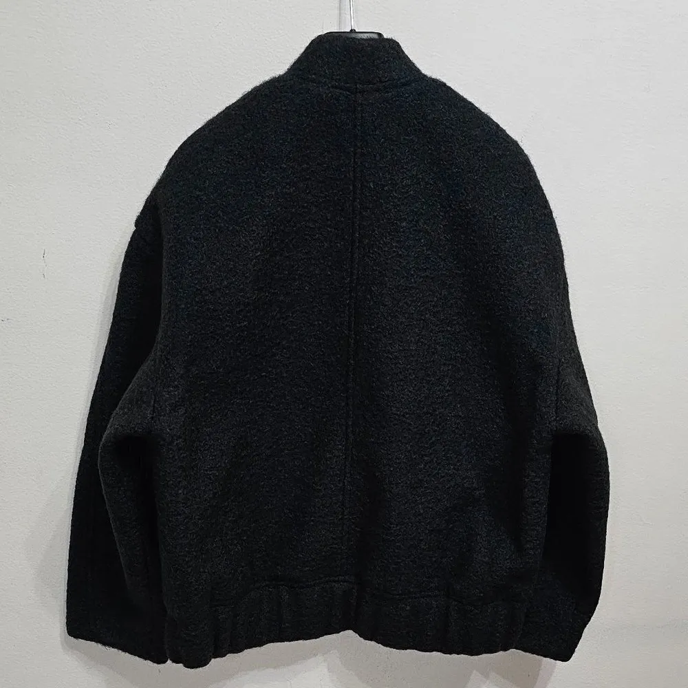 Mango Oversize Bomber Jacket Sugar Women Size XS 57065988 Black - Image 5