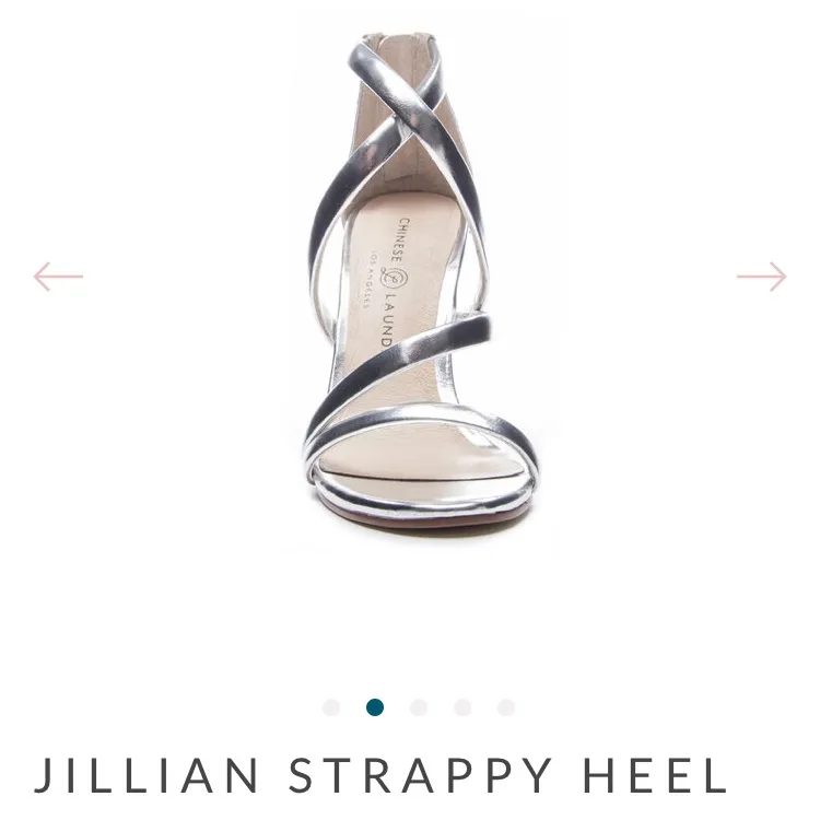 CHINESE LAUNDRY beautiful silver metallic strappy high heels - Image 3