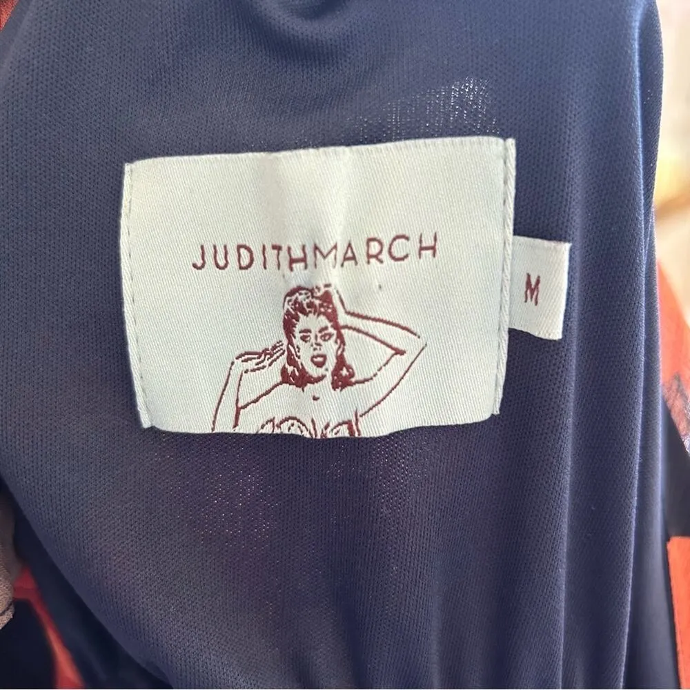 Judith March Muted Orange & Pink Groovy Floral Maxi Dress - Image 4