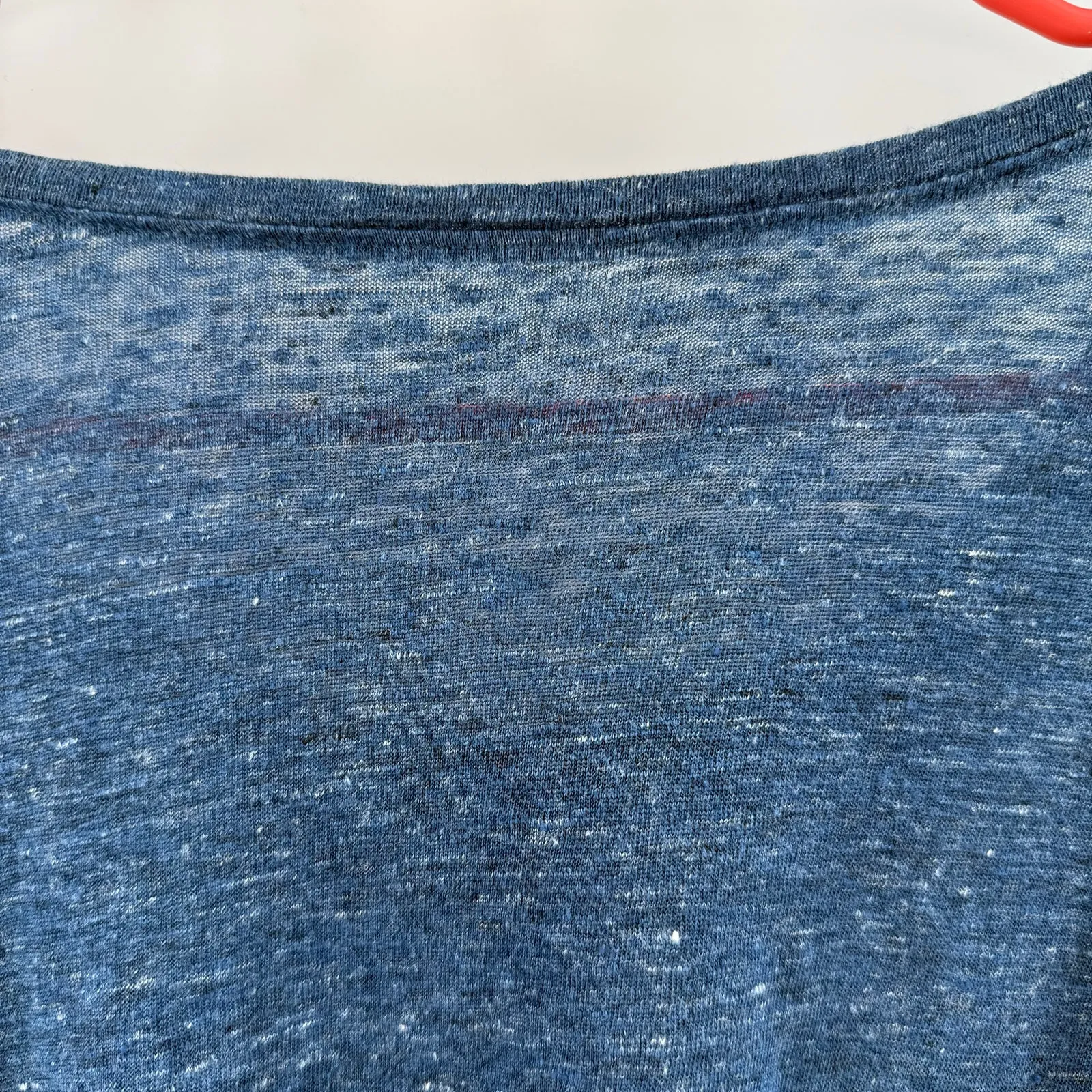 Eileen Fisher Top Size Small NEW 100% Organic Linen Blue Long Sleeve NWOT *Flaw - Image 7