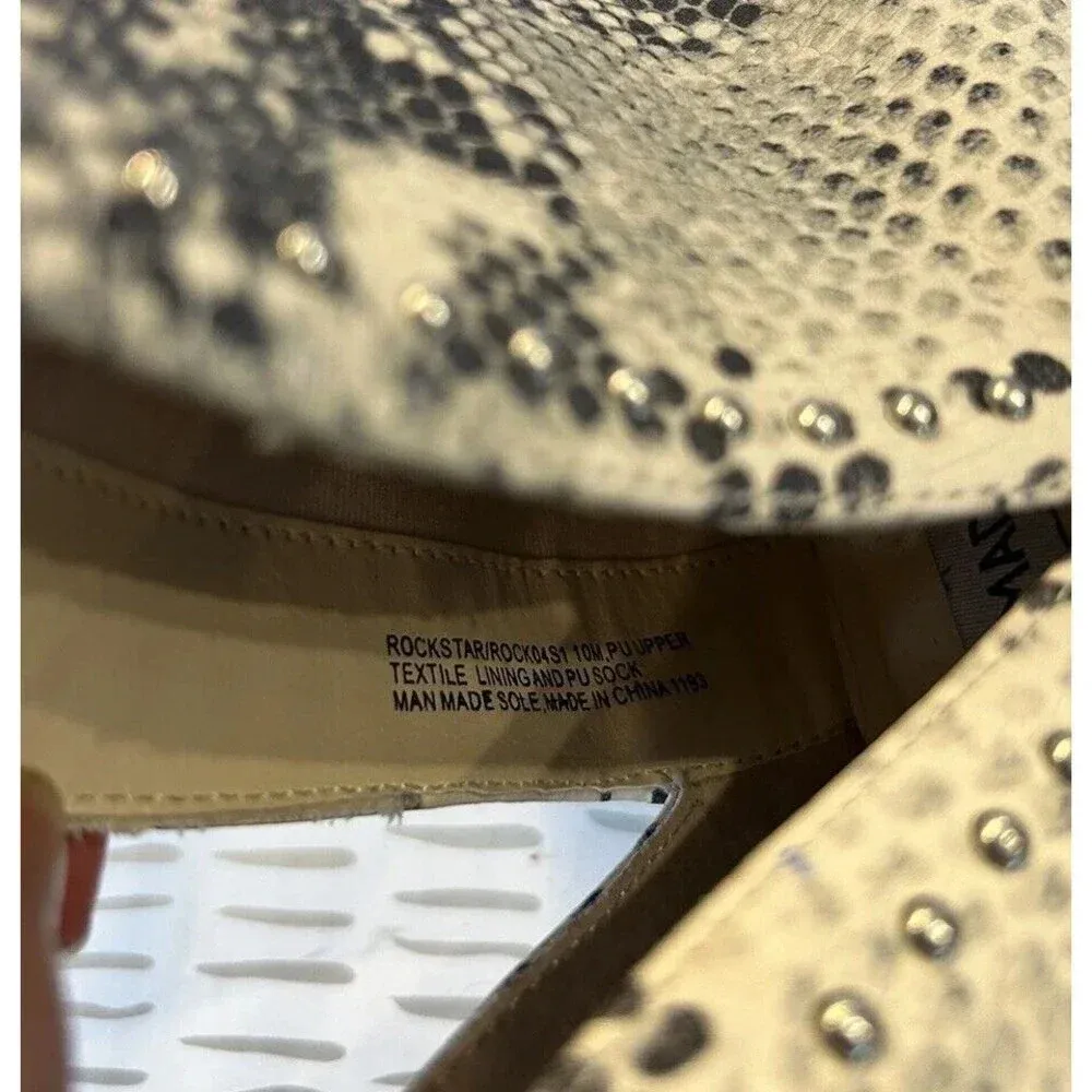 Steve Madden Rockstar Booties Side‎ Cut Out Silver Studs Women’s Size 10 - Image 11