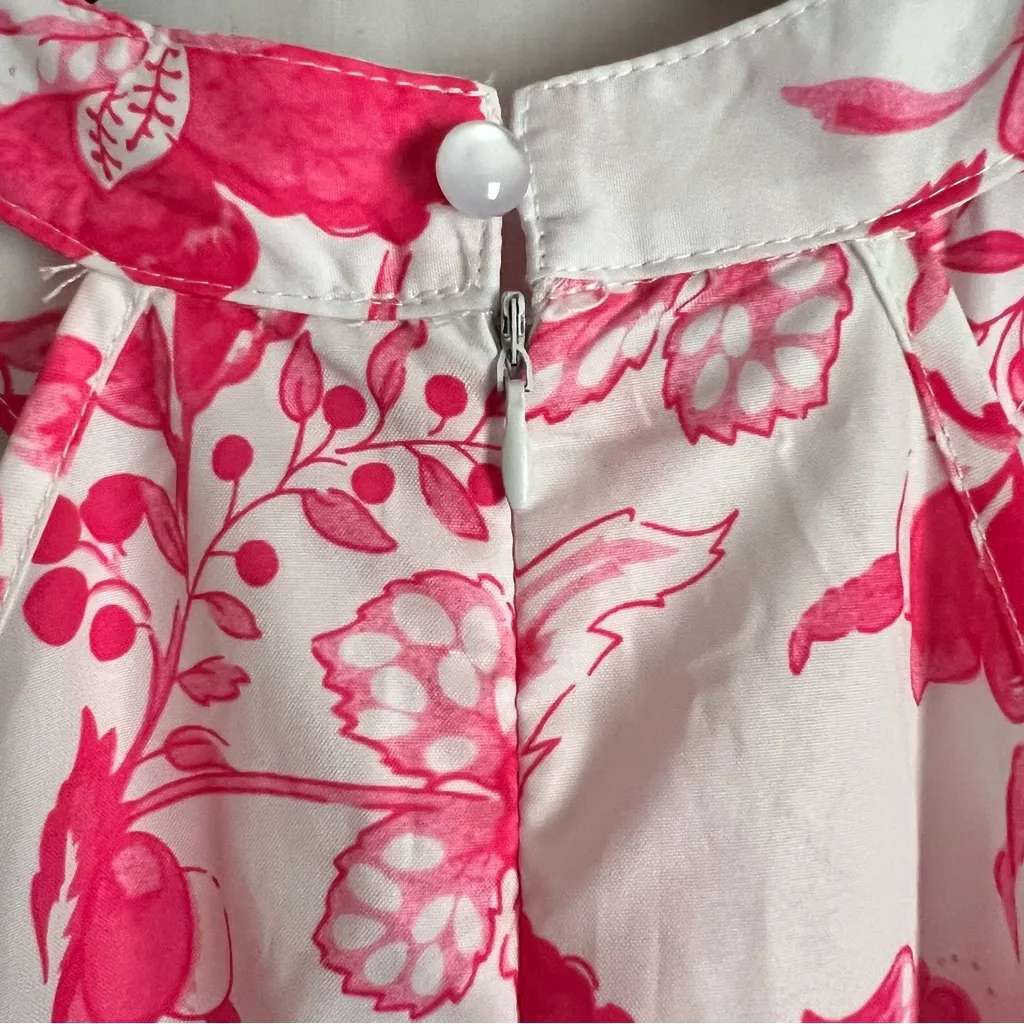 SHEIN Pink and White Floral Halter Jumpsuit - Image 3