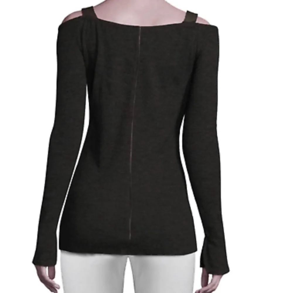 Rag and Bone black surplus wool off shoulder top - Image 5