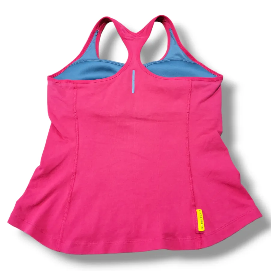 Top Size Large Nike Dri-Fit Tank Top Racerback Livestrong Running Athletic Athleisure - Image 3