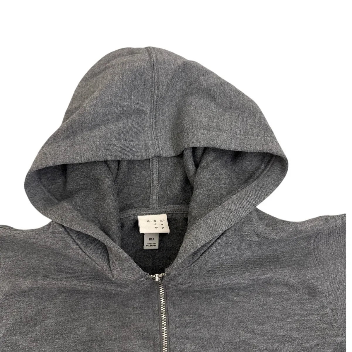 A New Day Hoodie Zip Up Ribbon Tie Sweatshirt Size Women's XS - Image 2