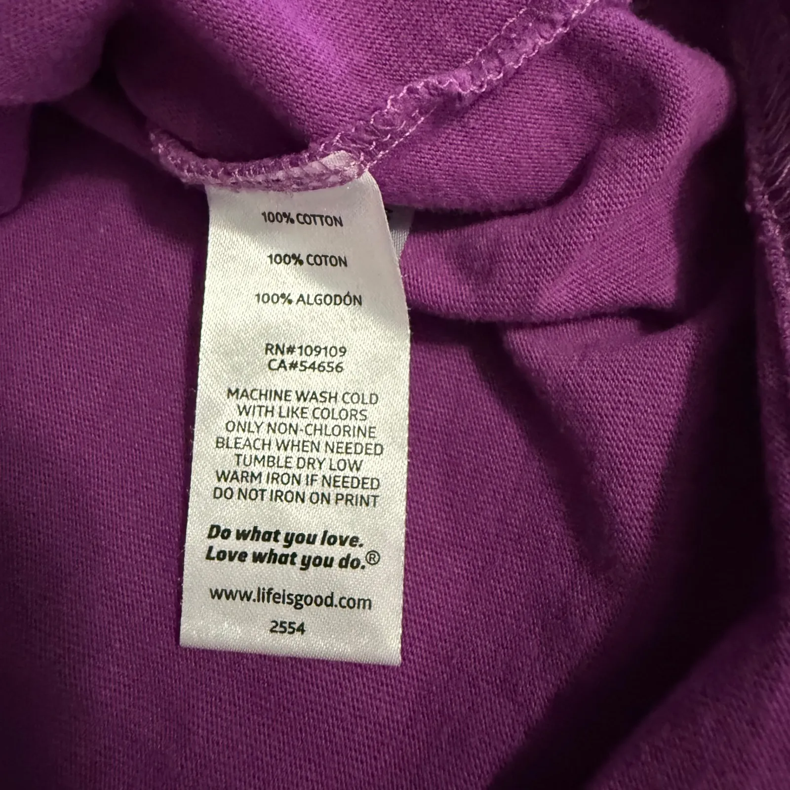 Life Is Good Womens Crusher Long Sleeve Hoodie Purple Home Graphic Size Large - Image 7