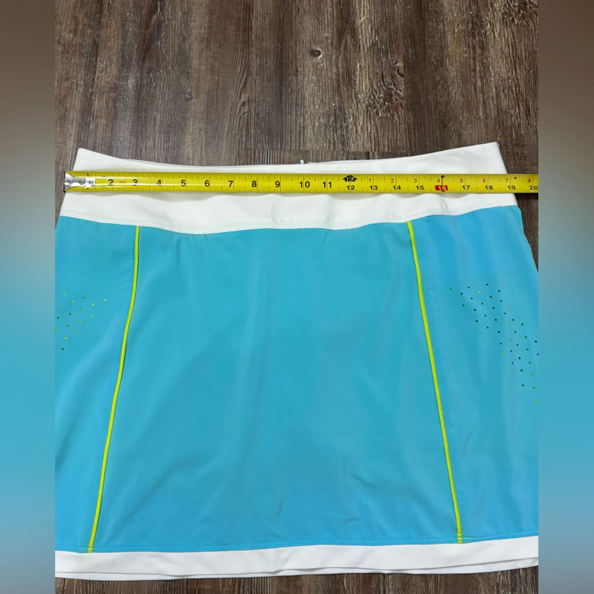 Callaway Aqua Blue & White Golf Activewear Skort Size 14 Outdoor Sporty - Image 6