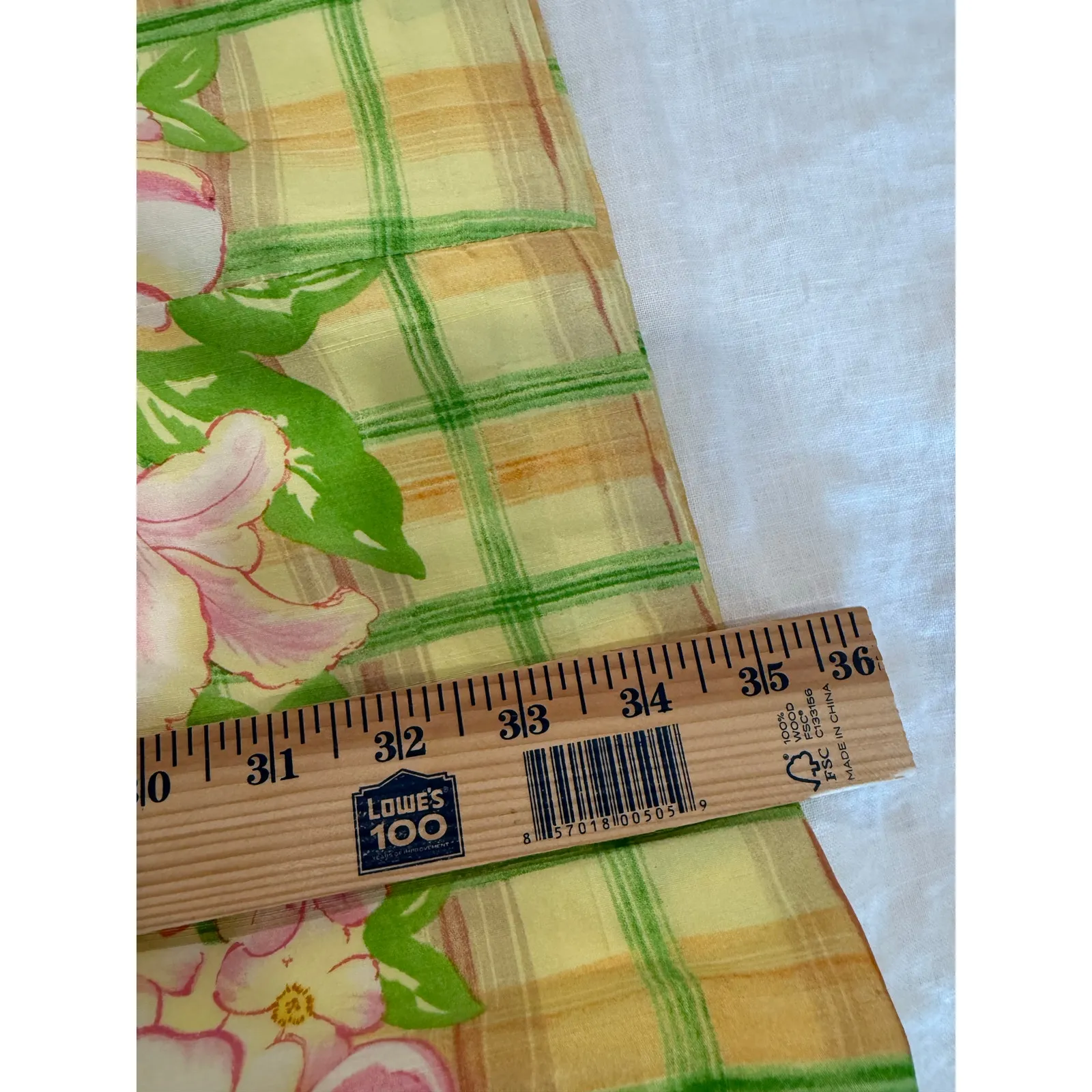 CDC Sleeveless Floral Plaid Mini Dress 100% Silk Yellow Women's Size 6 - Image 8