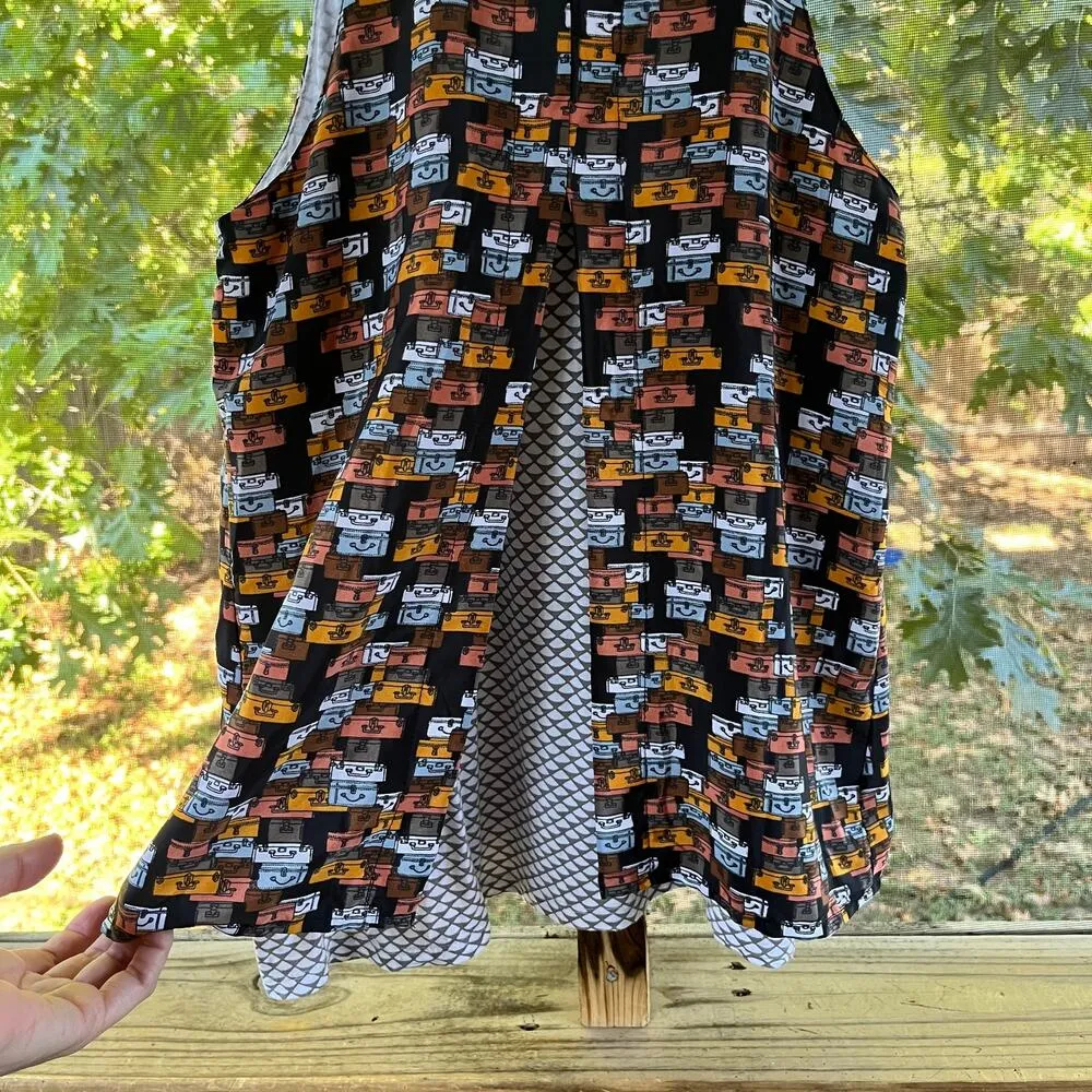 Anthropologie Porridge Layered Suitcase Print Top Size XS - Image 4