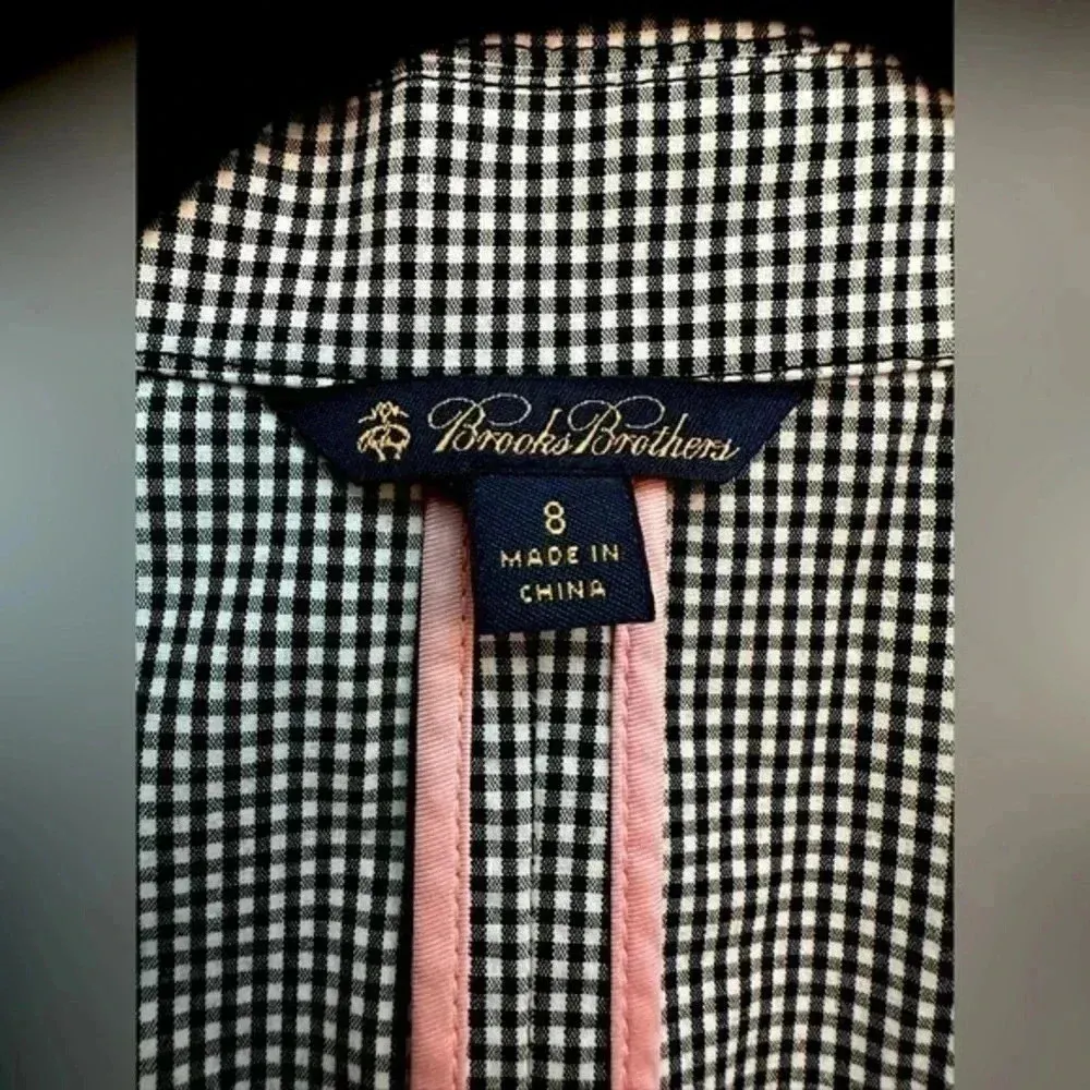 Brooks Brothers Plaid Button Down Lightweight Blazer Jacket Women’s Size 8 Med - Image 3