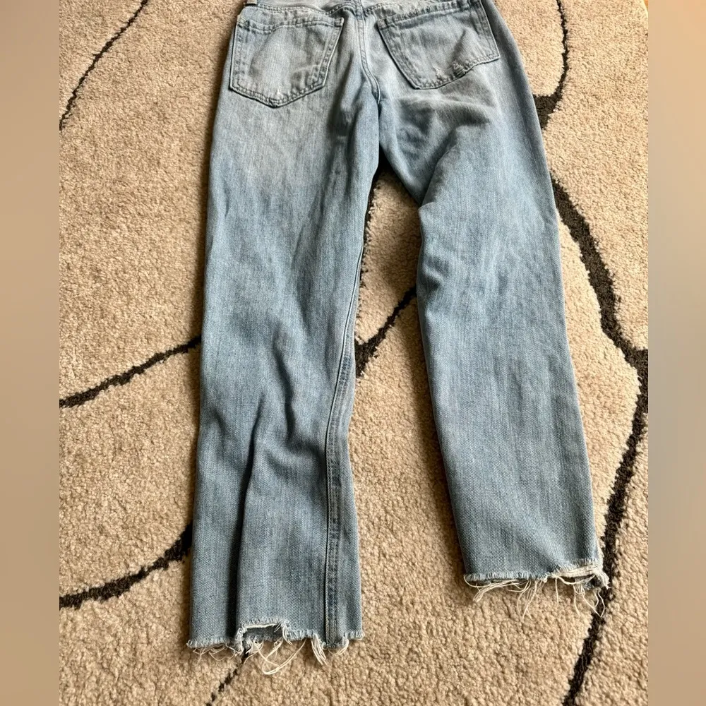 Vibes are Right Light Wash Distressed High Rise Cropped Jeans Blue Size 24 - Image 9