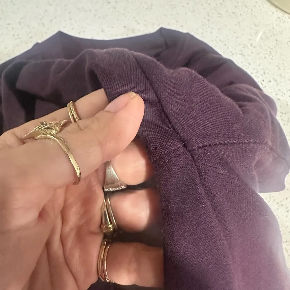 Athleta Purple Yoga Tie Back Athleisure Fitness Sweater Top #556520 XXS - Image 4