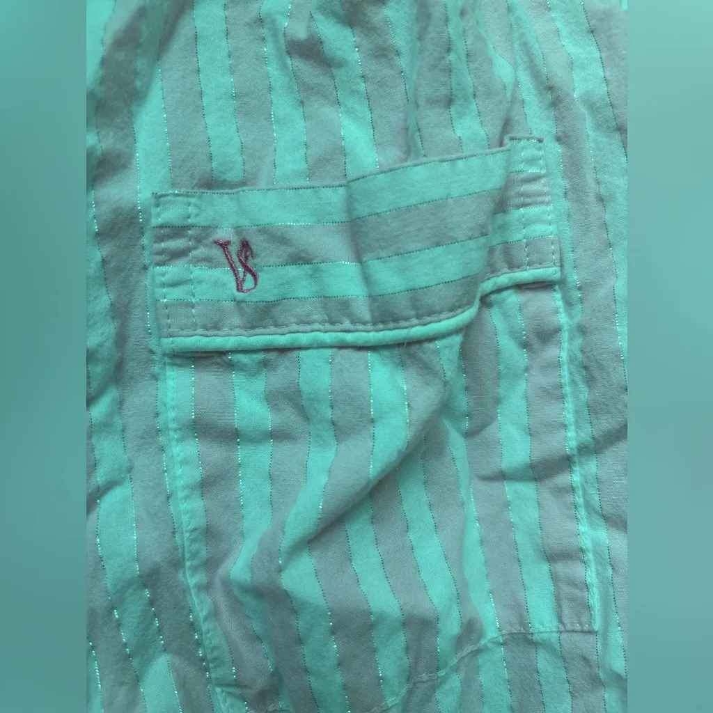 Classic Victoria’s Secret Pink & White Striped PJ Top - Image 3